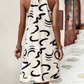 SHEIN - Halter Neck Print Dress