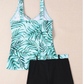 SHEIN - Tropical Print Tankini Set Two Pieces