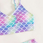 SHEIN -  Fish Print Mesh Bikini Set