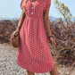 SHEIN -  LUNE Polka Dot Print Batwing Sleeve Dress