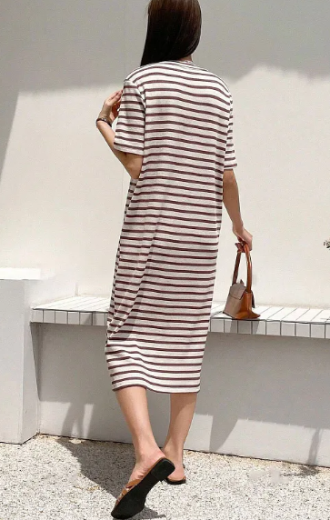 SHEIN - Striped Patterned Seersucker Dress