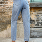 SHEIN - Casual Gradient  Mom Jeans