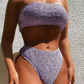 SHEIN - Sexy Solid Color Bikini Swimwear Two Pieces