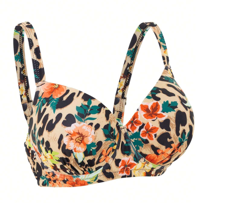 SHEIN - Floral & Leopard Bikini Set