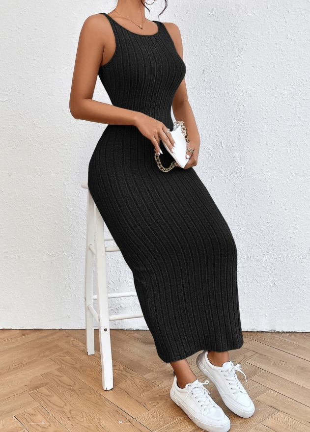 SHEIN - Solid Backless Tank Dress