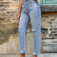 SHEIN - Casual Gradient  Mom Jeans