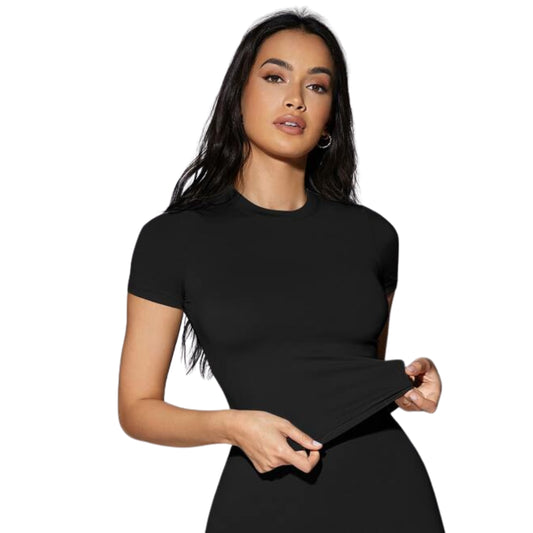 SHEIN - Silquee Solid Fitted Tee
