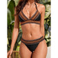 SHEIN - Chevron ribbon bikini set