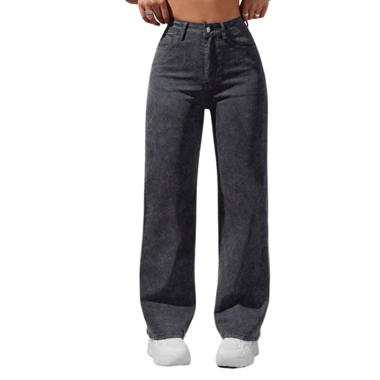 SHEIN - Solid Dark Straight Leg Jeans