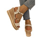 SHEIN -  Gold braided wedge platform sandals