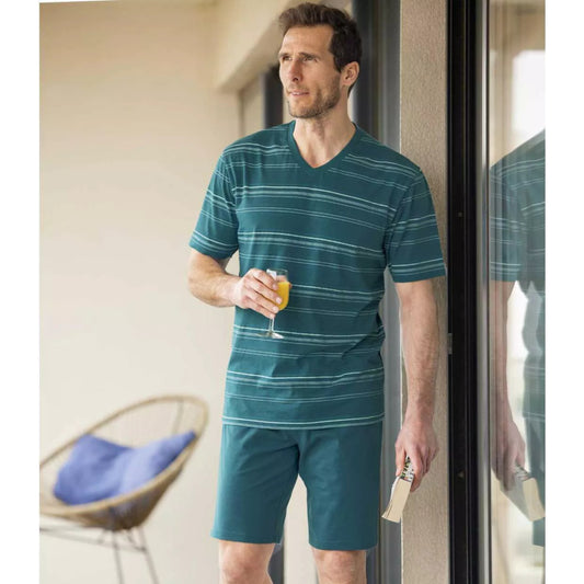 ATLAS FOR MEN - Striped Pajama Short Set