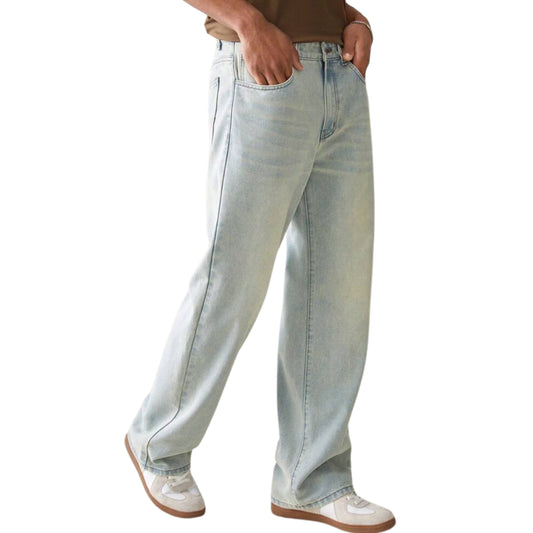 SHEIN -  Plain Wide Long Distressed Baggy Jeans