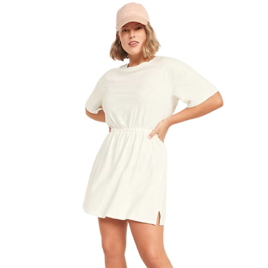 OLD NAVY - Waist-Defined Slub-Knit Mini T-Shirt Dress