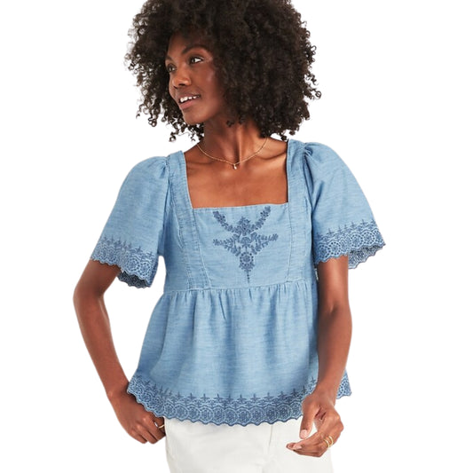 OLD NAVY - Matching Chambray Embroidered Top