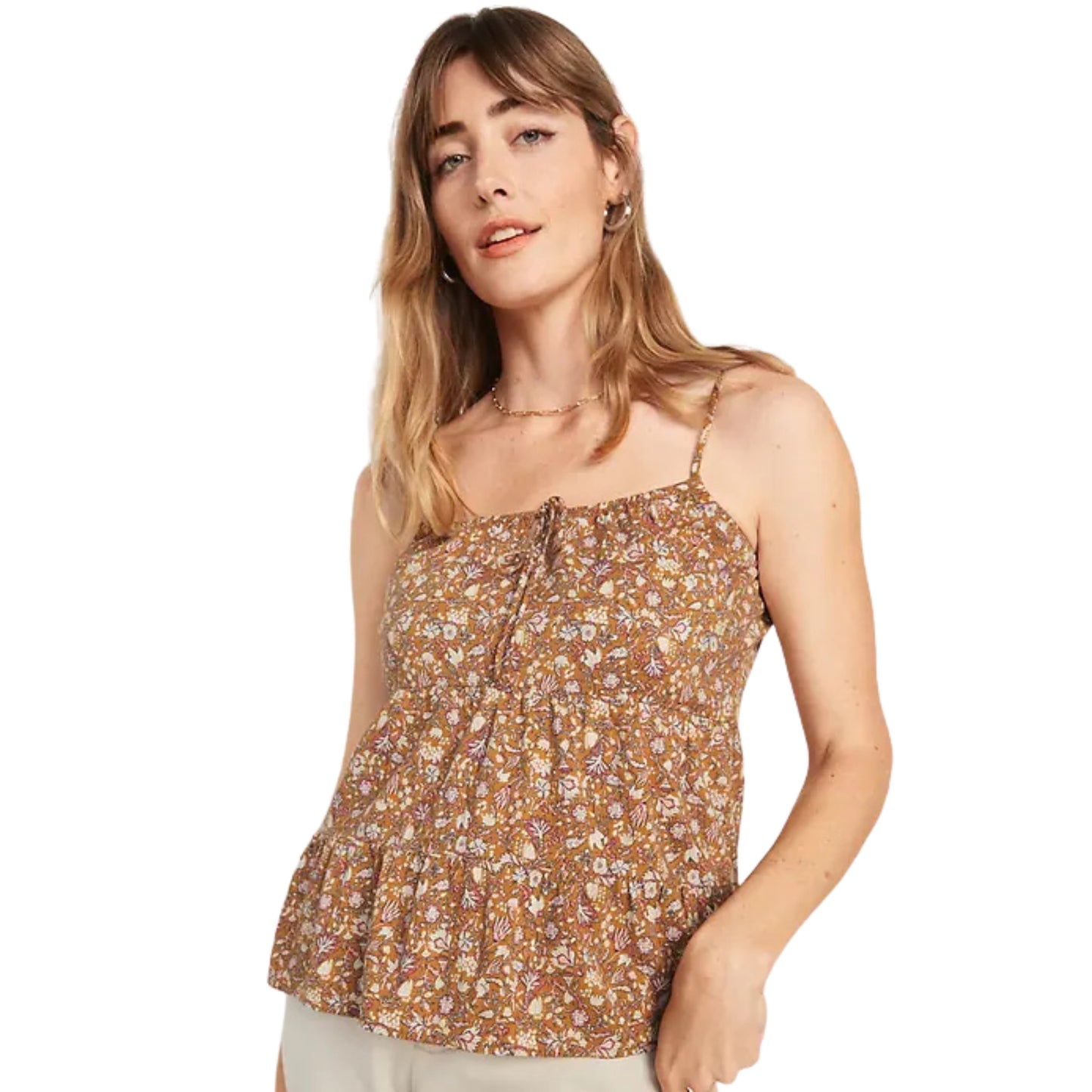 OLD NAVY - Tiered Floral-Print Cami Swing Blouse