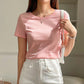 SHEIN - Plain Crew Neck T-Shirt