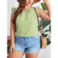 SHEIN - Confetti Heart Print Ruffle Trim Blouse