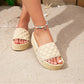 SHEIN - Thick Solid Knotted Mesh Slipper