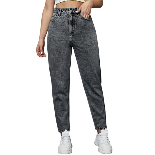 SHEIN - Solid Mom Jeans