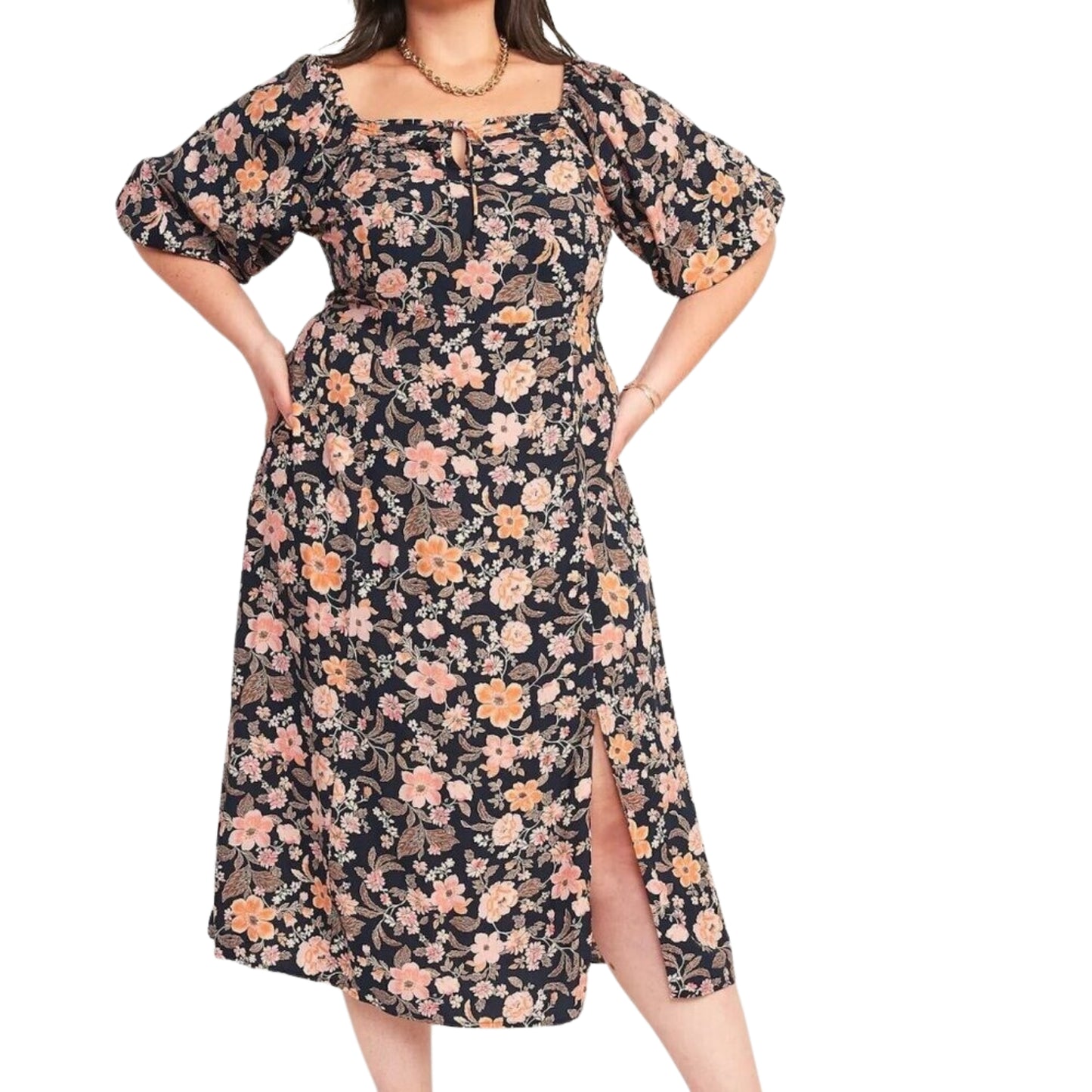 OLD NAVY - Floral-Print Midi Dress