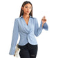 SHEIN - Twist Front Split Flare Sleeve Top