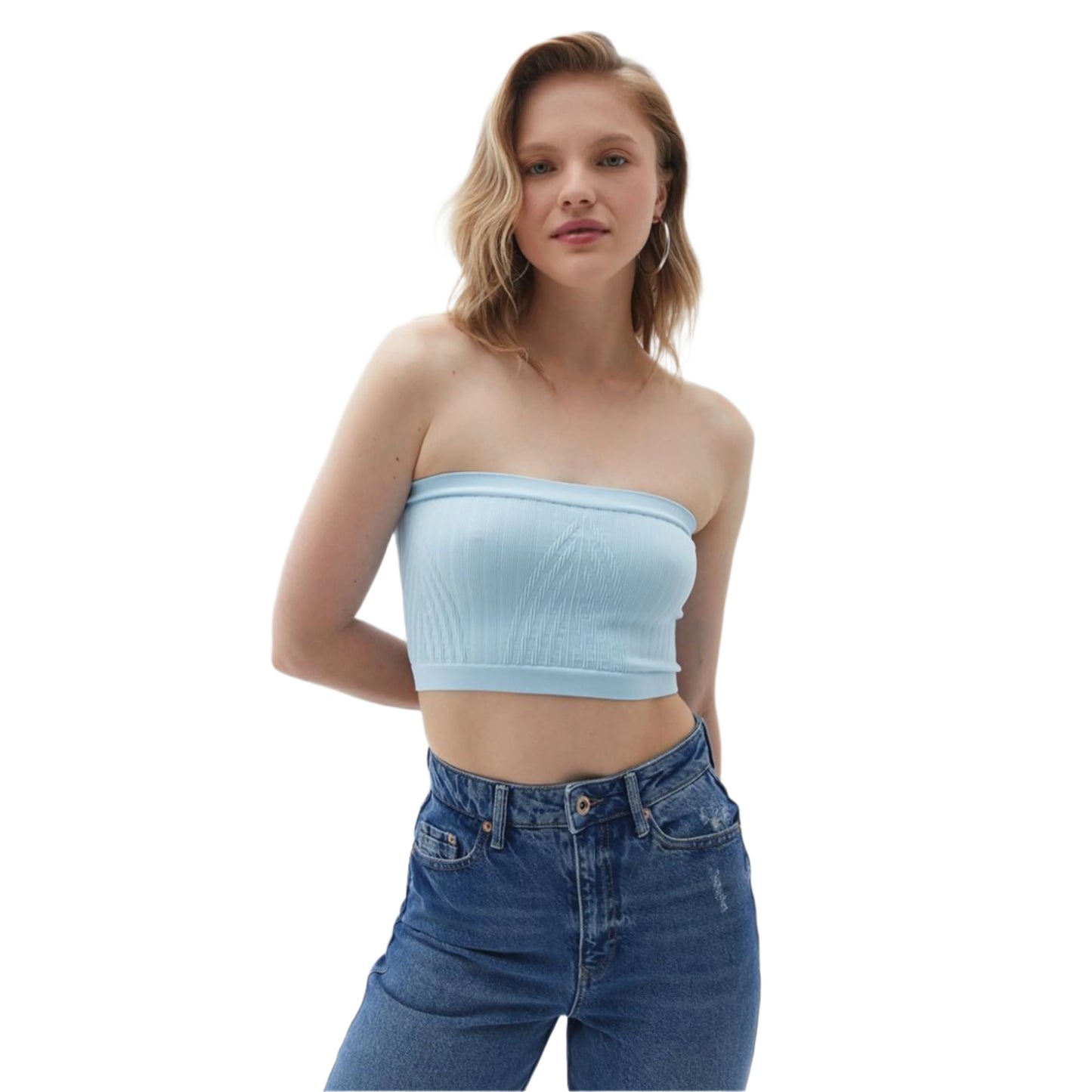 OXXO - Seamless Strapless Crop Top