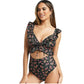 SHEIN -  Cut Out Swimsuit With Ruffle