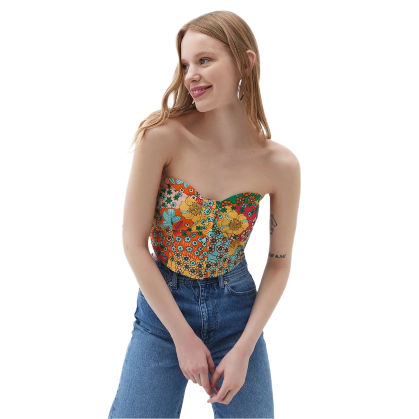 OXXO - Mixed Printed Crop Top