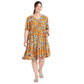 AVA & VIV - Women's Plus Size Flutter Short Sleeve Dress