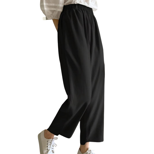 SHEIN - Elastic Waist Slash Pocket Pant