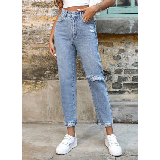 SHEIN - Casual Gradient  Mom Jeans