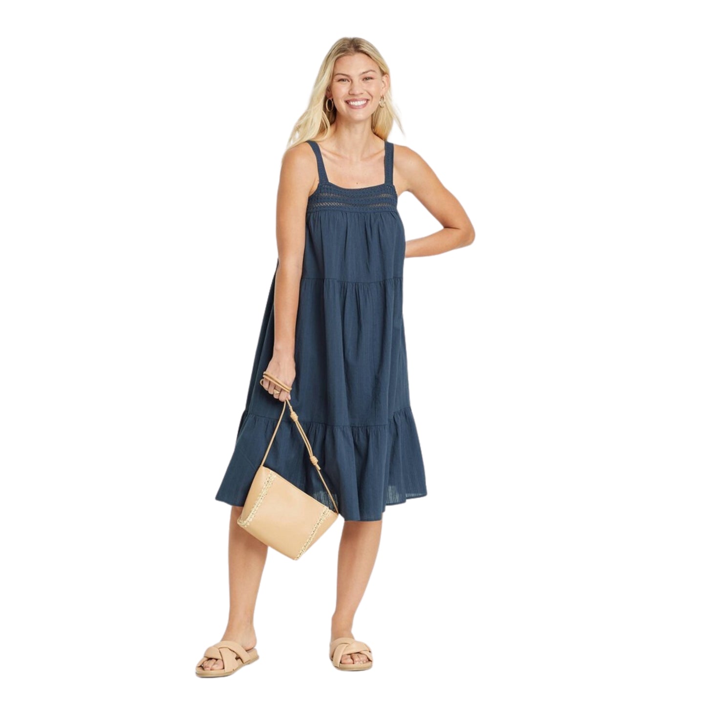 UNIVERSAL THREAD - Women's Sleeveless Crochet Trim Dress