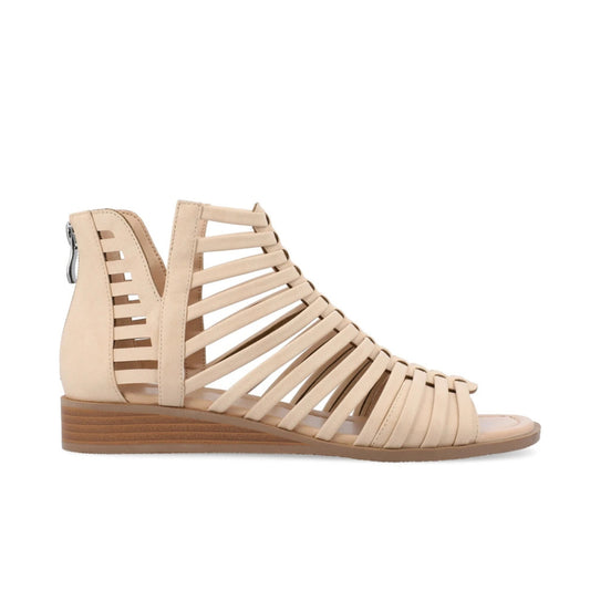 JOURNEE COLLECTION - Delilah Gladiator Sliver Wedge Sandals