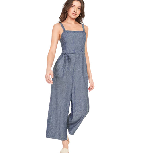 OLD NAVY - Sleeveless Tie-Belt Wide-Leg Jumpsuit