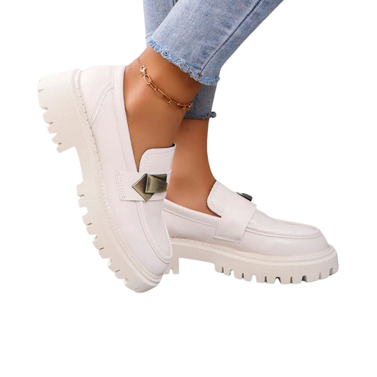 SHEIN - Chunky Thick Heel Loafers