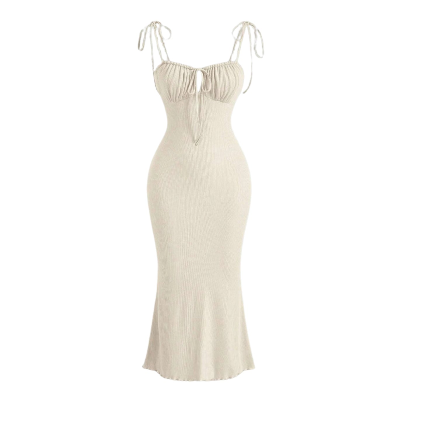 SHEIN - Ruched Bust Tie Front Cami Dress