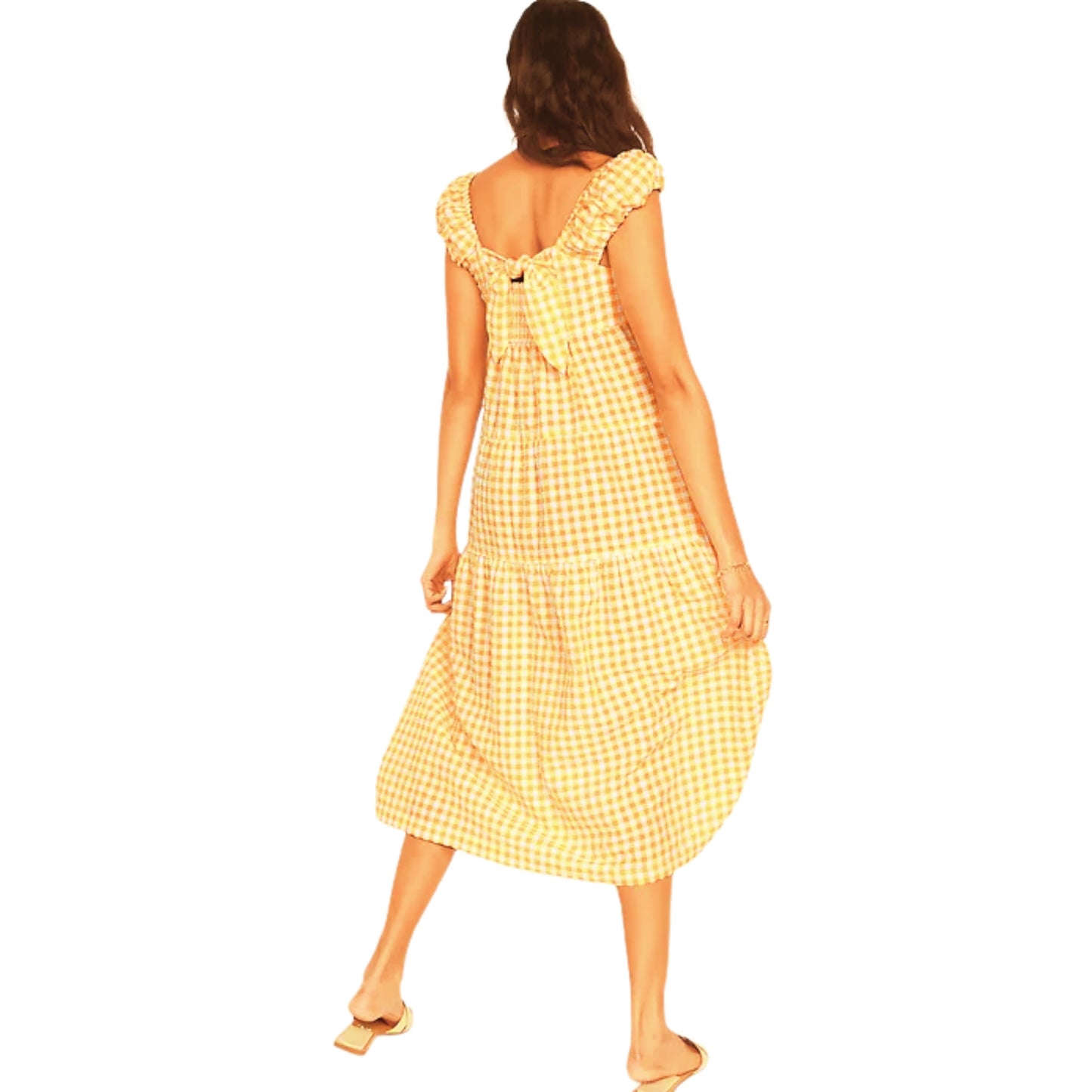 OLD NAVY - Tiered Seersucker Maxi Dress