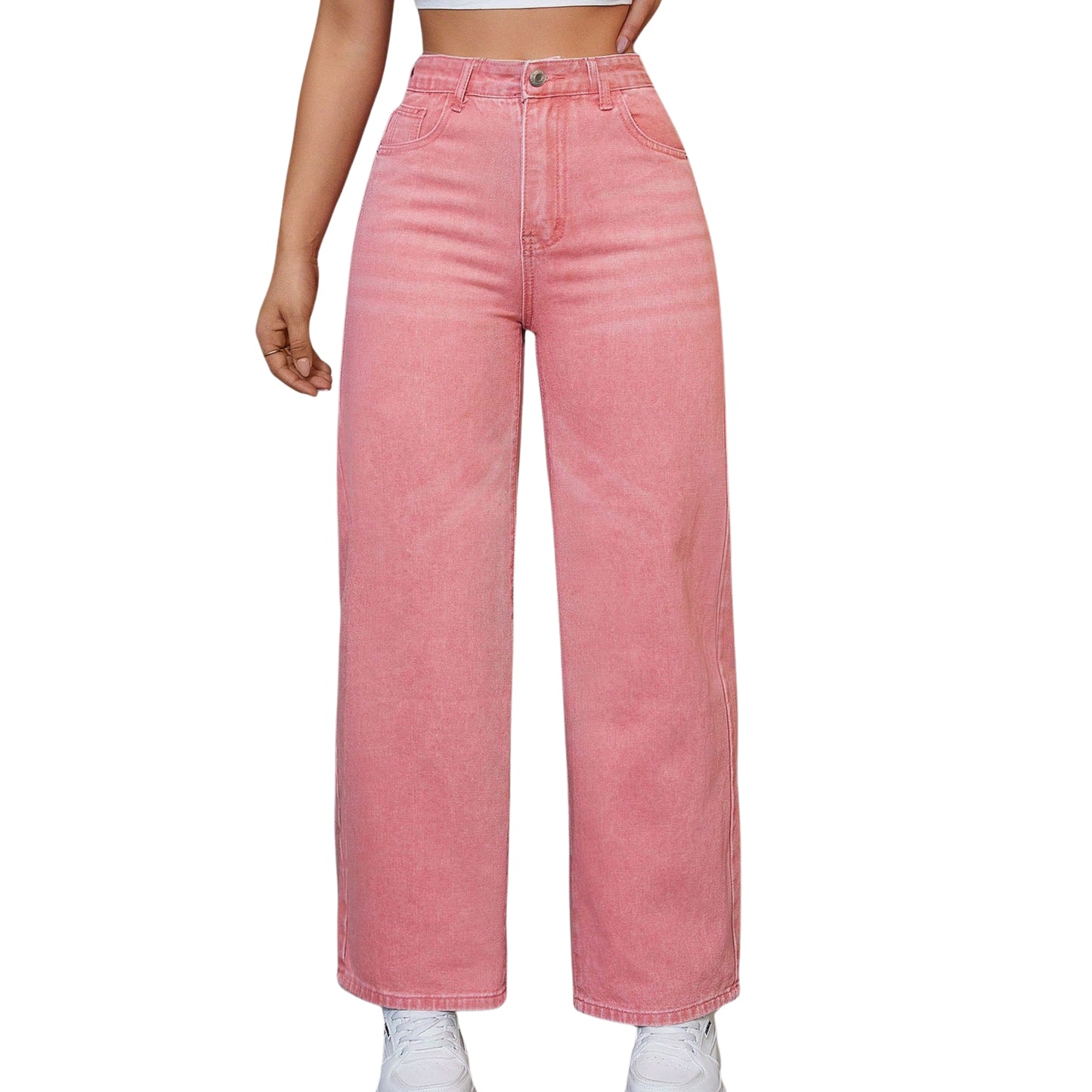 SHEIN - Wide Leg jeans with Slant Pocket