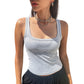 SHEIN - Solid Color Fitness Tank Top