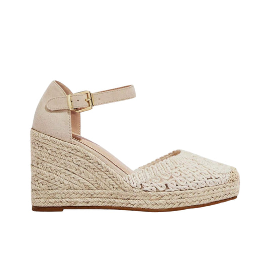 SHEIN - Buckle Detail Wedge Sandals