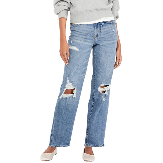 OLD NAVY - High-Waisted OG Loose Ripped Jeans