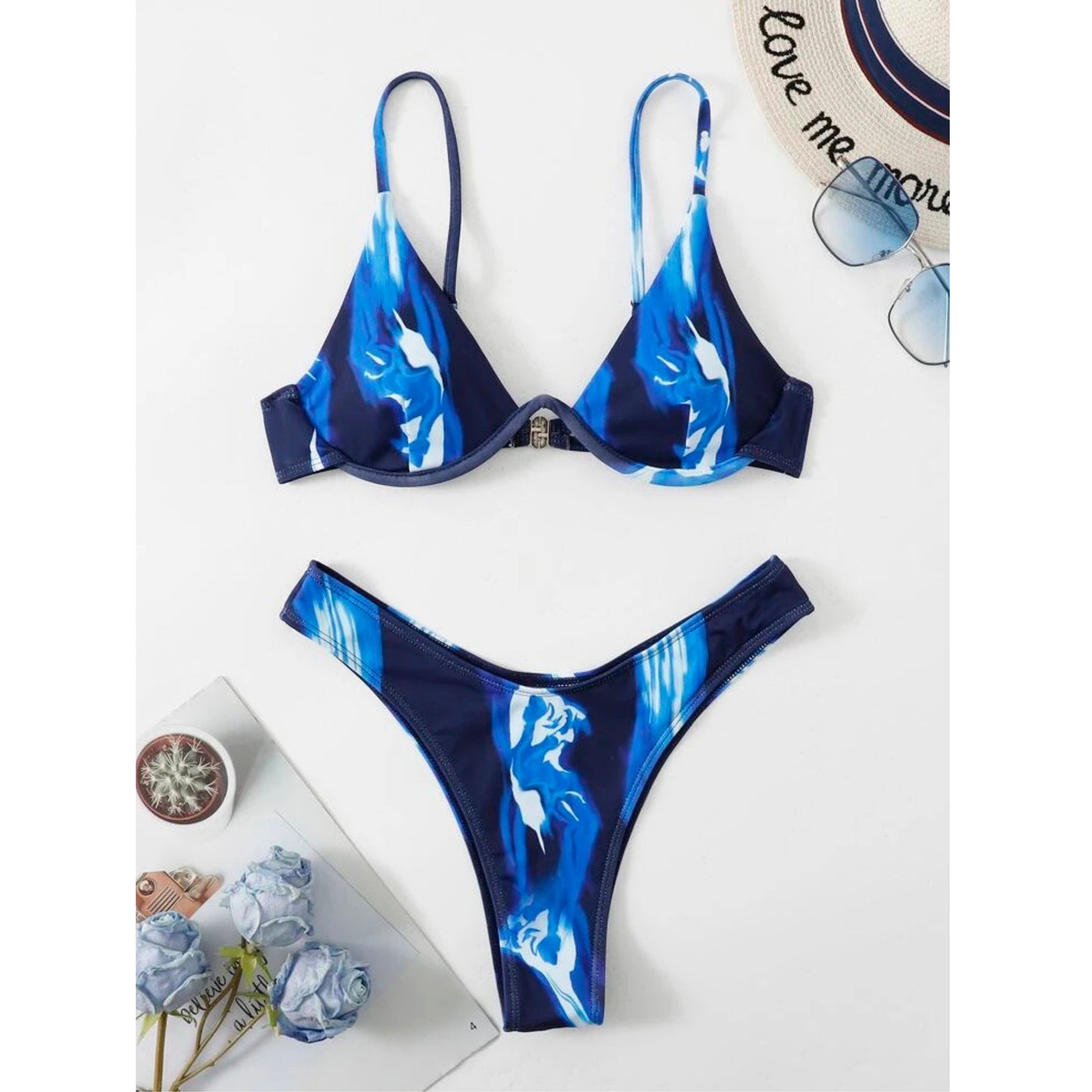 SHEIN - Beach Graphic Print Bikini