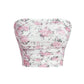 SHEIN - Print Pleated Tube Top