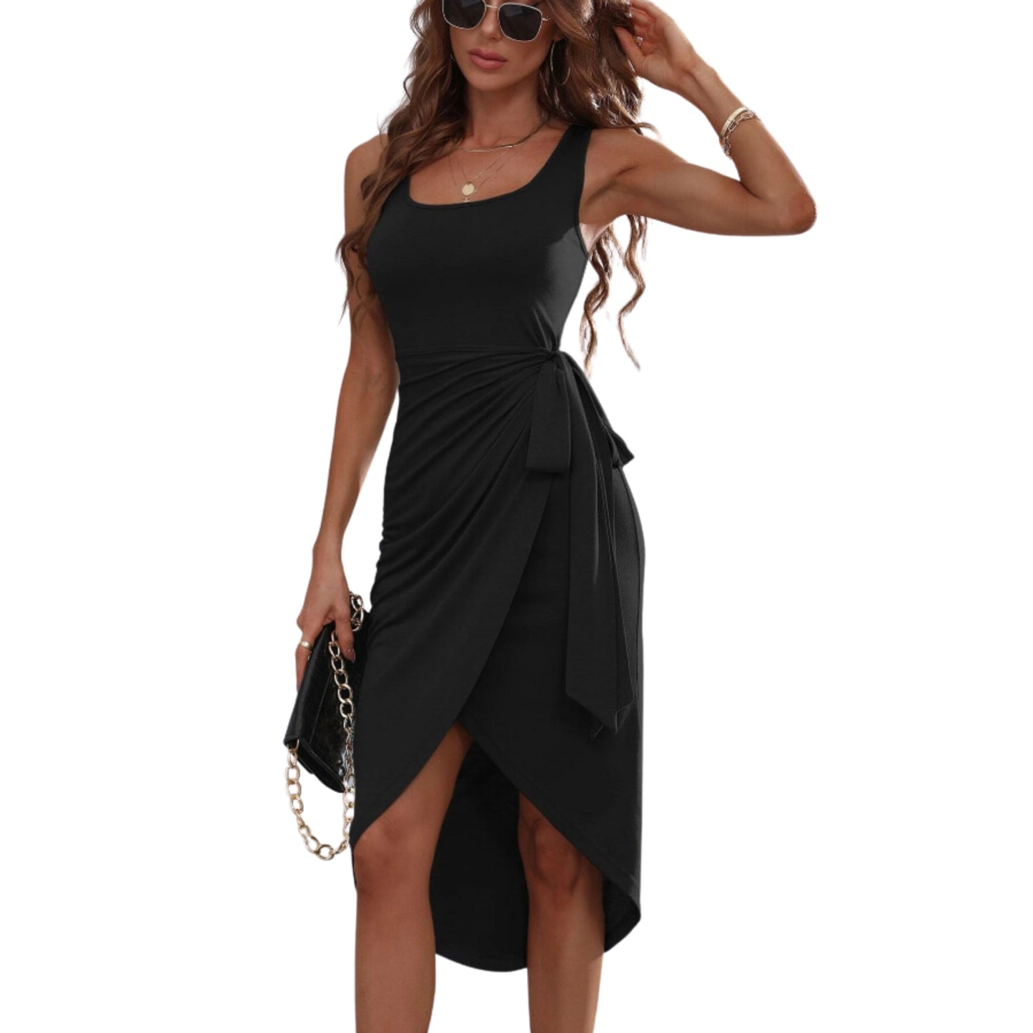 SHEIN - Side Knit Shirt Maxi Dress