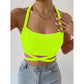 SHEIN - Tie Back Crop Halter Top