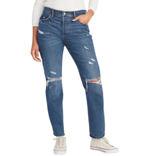 OLD NAVY - Straight Ripped Cut-Off Jeans