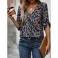 SHEIN - All-over Print Wrap Sleeve Blouse