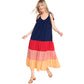 OLD NAVY - Sleeveless Tasseled Color-Block Dress
