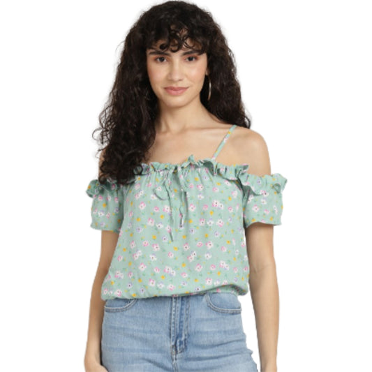 ALCOTT - Floral Printed Off-Shoulder Blouse