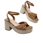 SHEIN - Linen ankle boot with tie strap Heel